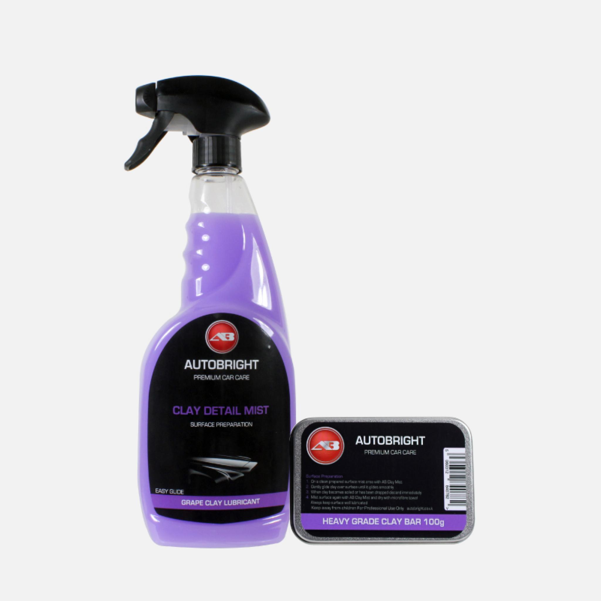 Automotive clay lubricant for clay bars, clay towels and clay mitts and